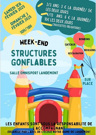 Week-end structures gonflables landemont